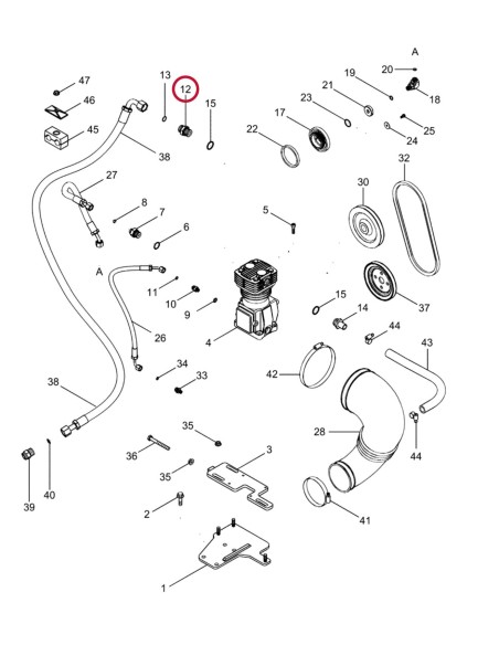 Fitting CNH 224234A2, 224234A1, 87773558