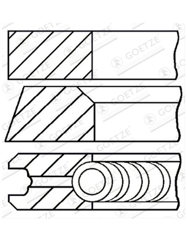 Segmenti Ø 101.80 mm 2.36x2.34x3.99 mm A77401-Goe