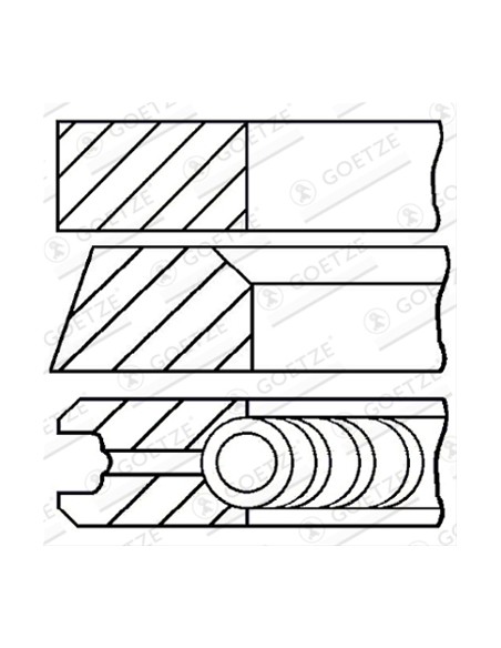 Segmenti Ø 101.80 mm 2.36x2.34x3.99 mm A77401-Goe