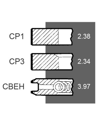 Segmenti Ø 101.80 mm 2.36x2.34x3.99 mm A77401-Goe