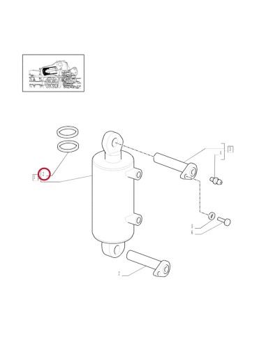 Kit Reparatie Cilindru Hidraulic 100 mm Case IH 47131008, 47131008FP, 5196607
