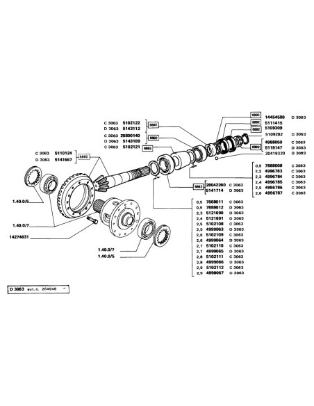 Bevel Gear Z-10/34 Fiat 5110124, 5110123