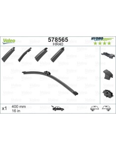 Wiper Blade Rear Flat HydroConnect 400 mm - 17 Inch HR40