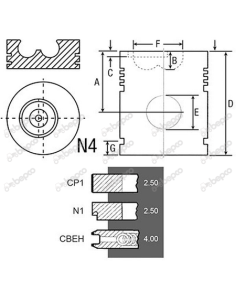 Piston cu Segmenti Ø 111 mm 32-384 2