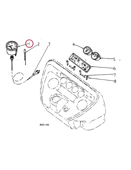 Tractormeter Ø 79x89 mm Case IH 3125106R92, 3121926R91, 3121927R91, 3125106R91, 528364R91, 528364R92, 529221R91, 529222R91, 6645
