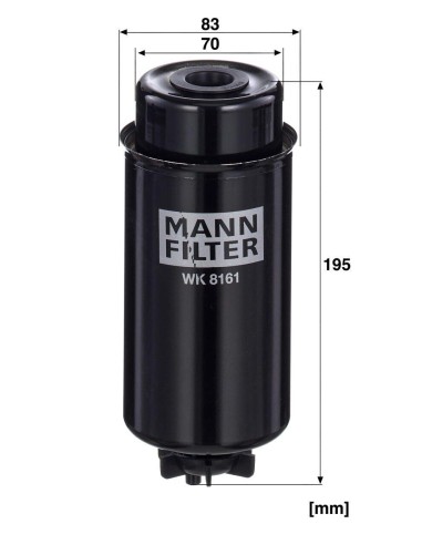 Filtru Combustibil 30 Micron 88x196 mm (Prefiltru) WK8161