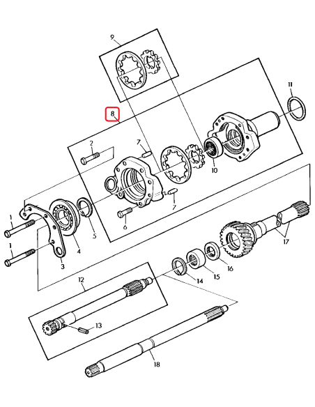 Transmission Oil Pump John Deere AL120106, AL28923, AL30154, AL39355, AL41639, AL64139, AL69761 Transmission Oil Pump John Deere AL120106, AL28923, AL30154, AL39355, AL41639, AL64139, AL69761