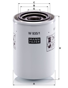 Filtru Hidraulic MANN-FILTER W935/1, W9351