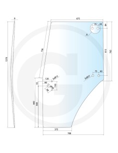 Door Window Left 0.009.7700.0/50, 00097700050, 000977000/50, 97700050