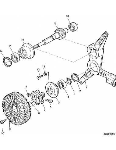 Gear, Straw Walker Drive Ø 100x385 mm Z-61 John Deere AZ44254
