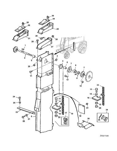 Chain Sprocket 30x47 mm Z-8 John Deere Z12854