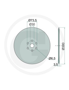 Coulter Disc Ø 380x3.5 mm Kinze 0400840, 00400840, GD11306 2