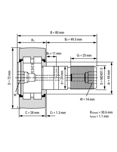 Krone 9303680, 930368.0, 009303680, 9332100, 933210.2, 933210.0, Marked INA PWKR72-2RS-XL-NIP-VD