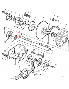 Shaft Upper Fan Variator Drive 35x360 mm John Deere Z46372 2