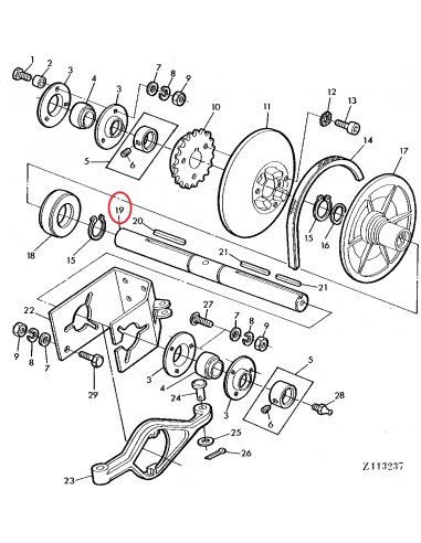 Ax Variator Vant 35x360 mm John Deere Z46372