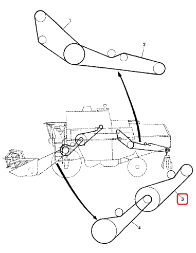 V-Belt 4HB-3760 mm  Z38697,S60021, YC10147,  H228261, 1406929R1,  059105T1, 997637, 6201251