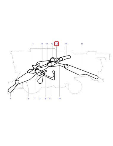 Curea 5HBx3311 mm Massey Ferguson 6237300M1, 6237300M2