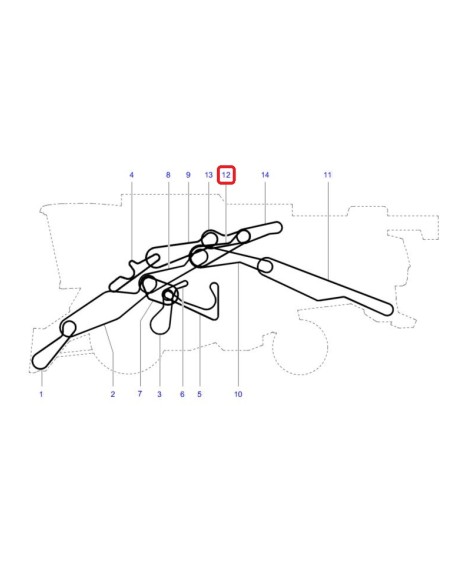 Belt 5HBx3311 mm Massey Ferguson 6237300M1, 6237300M2,
