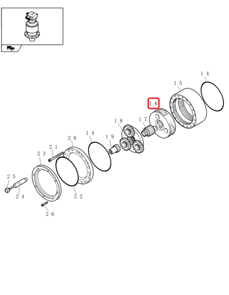 Reductor Roata Case 72117734