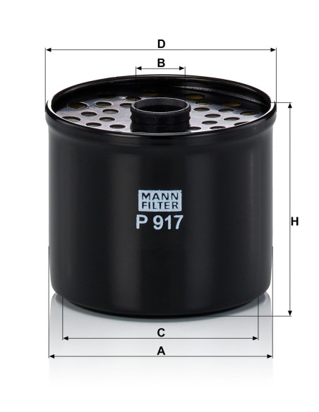 Filtru Combustibil 72x84 mm P917X