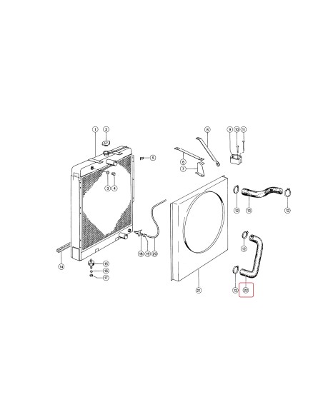 Furtun Radiator 42 mm 0006856141