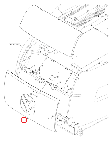 Scut Spate Central New Holland 86579792