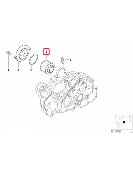 Oil Filter 25x52x55 mm BMW 11412343118, 11 41 2 343 118
