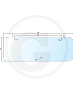 Geam Spate Jos  XL Tinted 309x876x5 mm 3233032R2