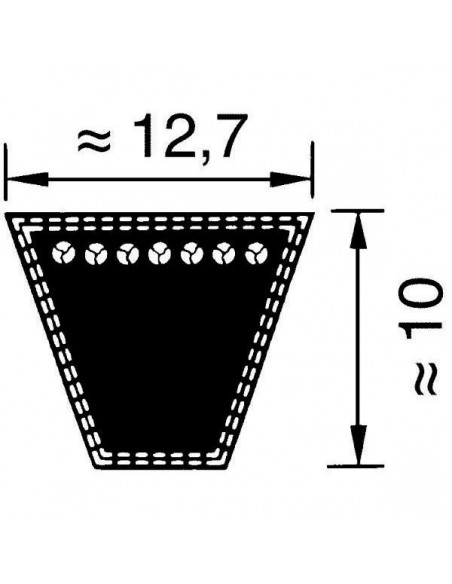 Narrow V-belt 12.7x1457 mm, Optibelt