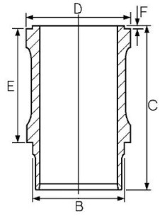 Camasa Motor 108 mm Fiat C02D/60 2