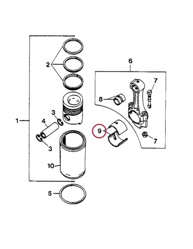 Cuzineti Biela 0.020''- 0.51 mm Case IH 3228667R91