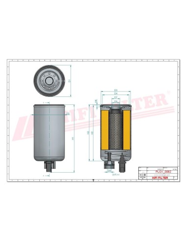 Filtru Combustibil 108x264 mm RE522372
