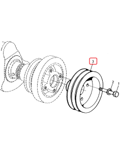 Pulley, Engine John Deere R116126