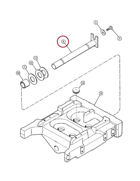 Pin, Axle Bridge 50x537 mm Case-IH 196338A1