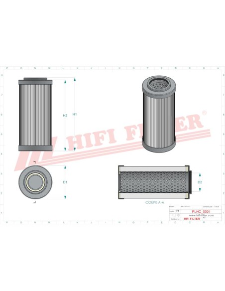 Filtru Hidraulic SH52192, Liebherr 10115197, Krone 9192450