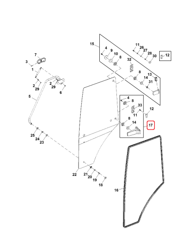 Balama Usa Stanga Jos John Deere AL71324, RE46589, RE46590