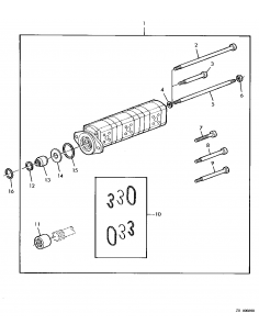 Hydraulic Pump 14+8+11 Cm³ John Deere 0510565402, AZ49121, AZ48253 2
