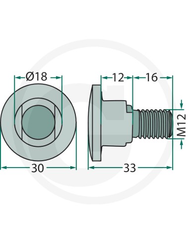 Surub+ Piulita M12 (KIT 25) 52556115800 K/25