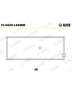 Cuzineti Biela 0.040"-1.02 mm 1901613, 1902025, 4698682 2