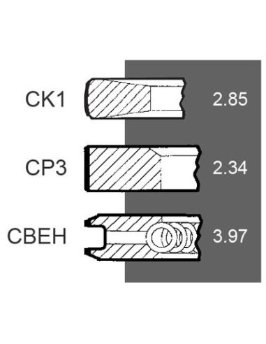 Segmenti Piston 0.020''- 0.51 mm J802422