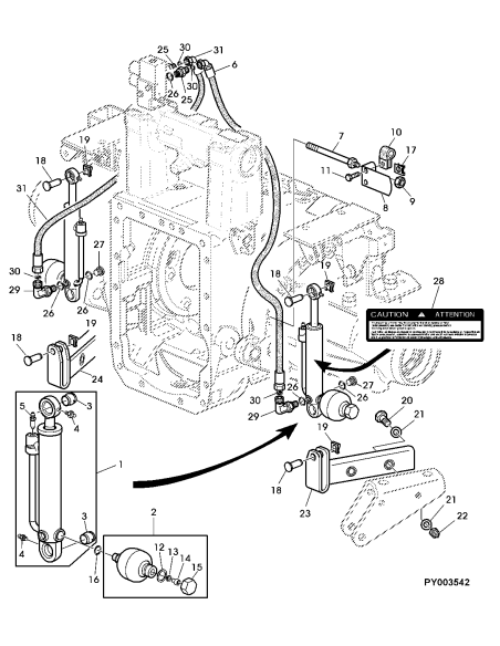 Cilindru Hidraulic John Deere AL159239