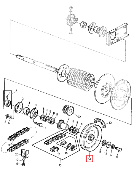 Fulie Header John Deere AZ54916, AZ35869, AZ41907