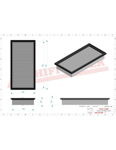 Filtru Aer Cabina 307x108x30 mm John Deere RE195491