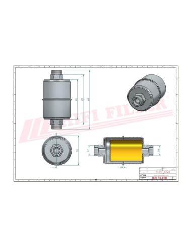 Fuel Filter, In Line SN33269, AR103220, A184963, 3318919