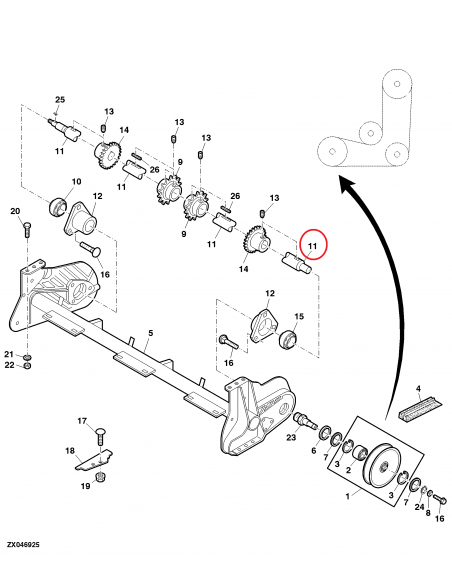 Ax Transportor John Deere HXE31745, Z70136