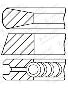 Segmenti Piston Ø 102-3x2.5x4 mm
