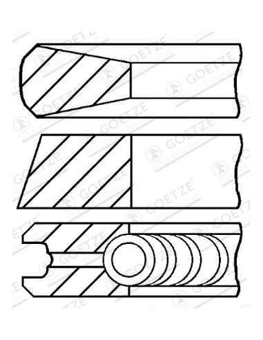 Segmenti Piston Ø 102-3x2.5x4 mm