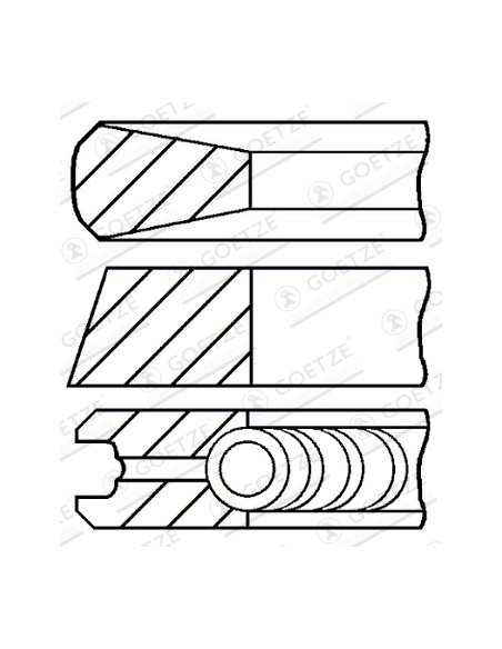 Segmenti Piston Ø 102-3x2.5x4 mm
