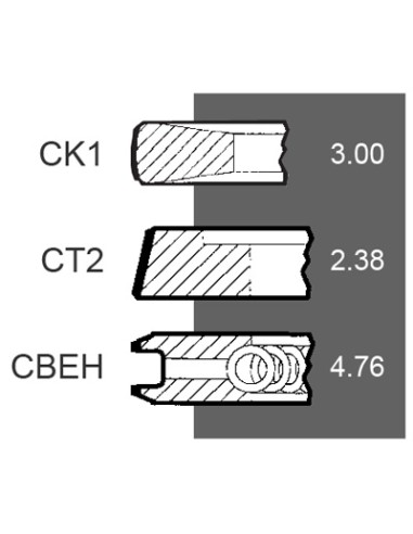 Piston Ring Set Ø 98.42 - 3x2.38x4.76 mm Case IH 3139594R91