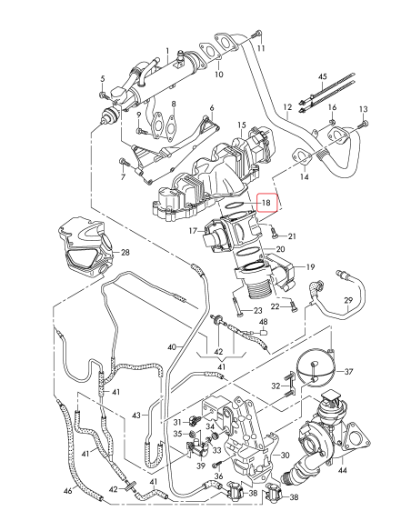 Garnitura EGR 66x67 mm 03G131547C